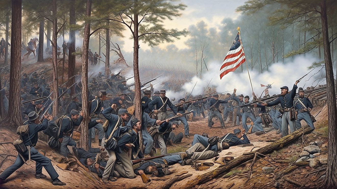 An illustration of a scene from the American Civil War.