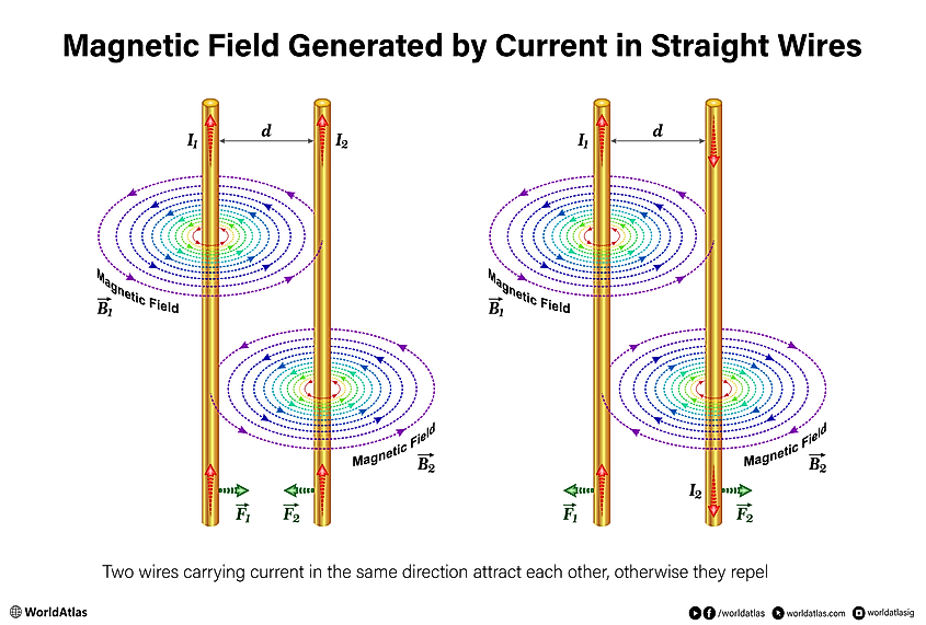 The Ampere force between two wires