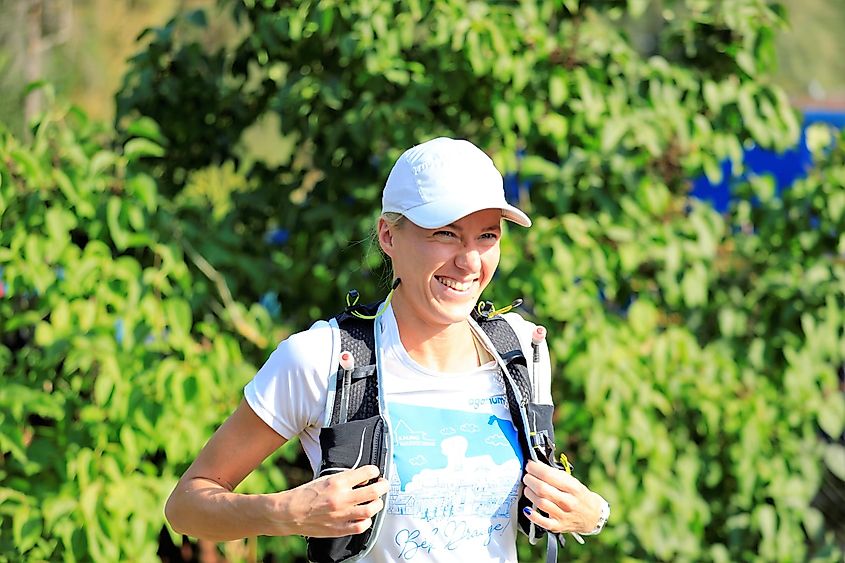 A Lithuanian athlete, Gitana Akmanavičiūtė, in the 18th VILEMI MARATHON. Image Credit Donkichotas34 via Wikimedia.