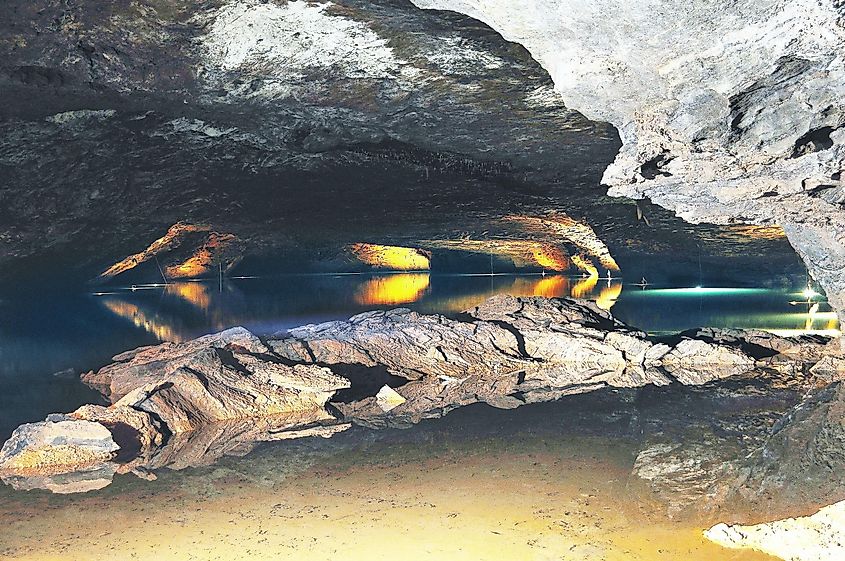 Underground Lake in Lost Sea Cave in Sweetwater Tennessee