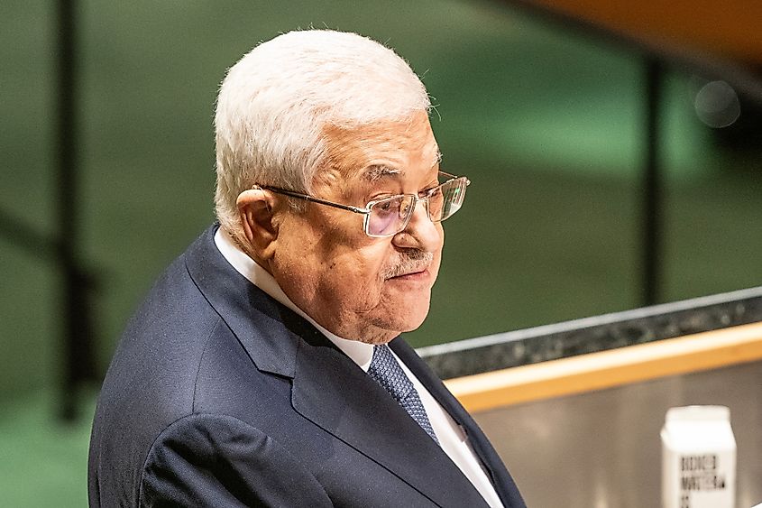 Mahmoud Abbas, President of the Palestinian Assembly speaks at UN General Assembly.