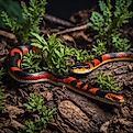 The Eastern Coral Snake (Micrurus fulvius) is a venomous snake found in the southeastern United States.