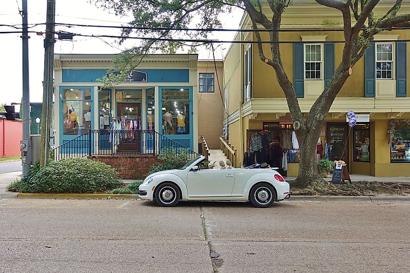 View of Ocean Springs near Biloxi in Jackson County, Mississippi