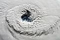 Hurricane Florence eye as viewed from the International Space Station. Elements of this image furnished by NASA.