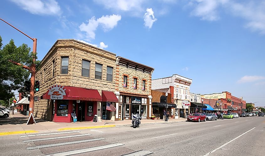 View of downtown Cody in Wyoming.