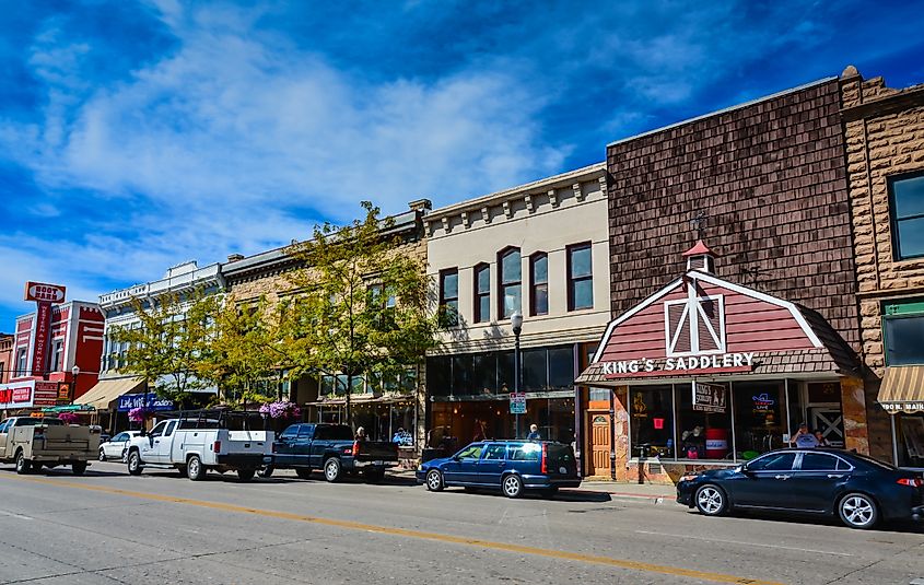 Rustic buildings in Sheridan, Wyoming.