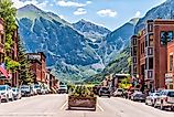 View of mountains from the town of Telluride in Colorado. Editorial credit: Kristi Blokhin / Shutterstock.com