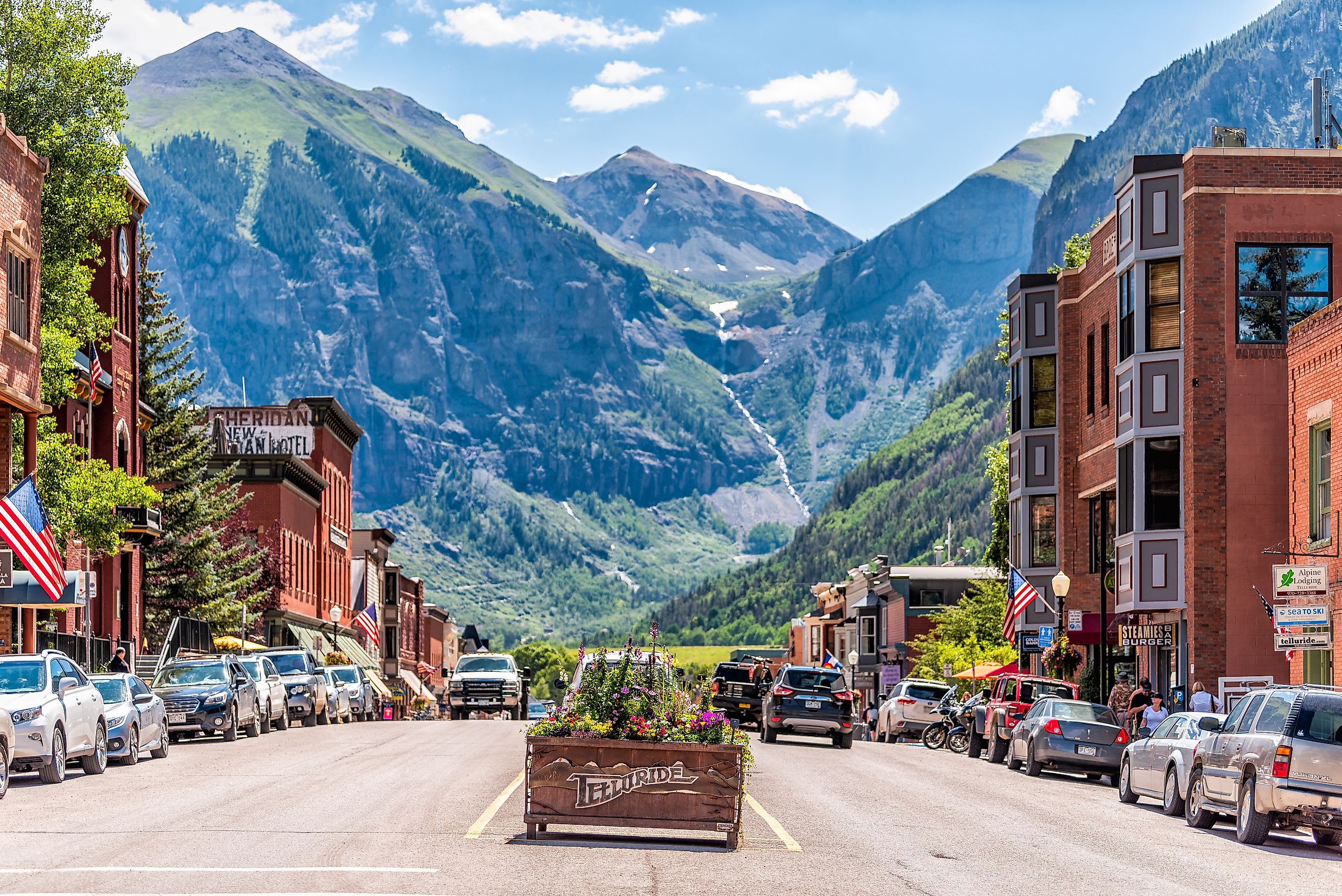 View of mountains from the town of Telluride in Colorado. Editorial credit: Kristi Blokhin / Shutterstock.com