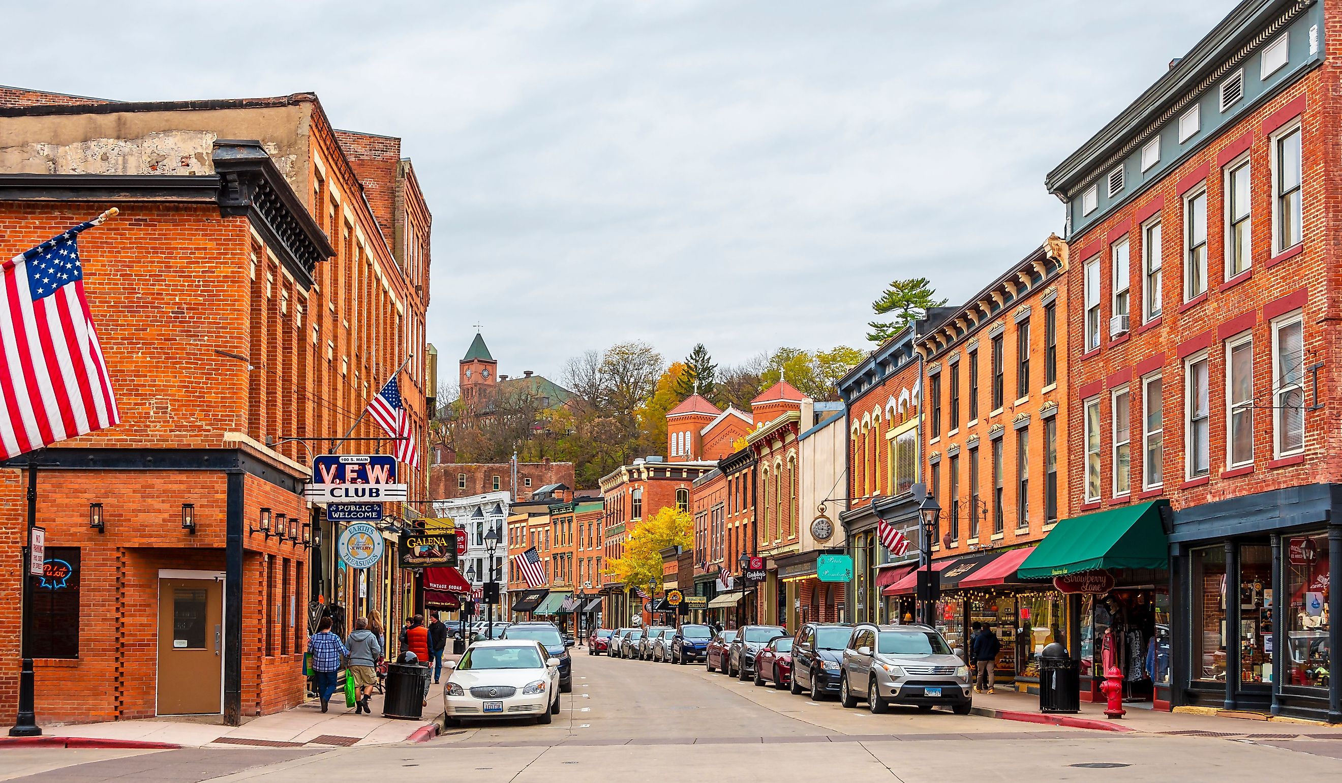 Historical Galena Town Main Street in Illinois of USA. Editorial credit: Nejdet Duzen / Shutterstock.com