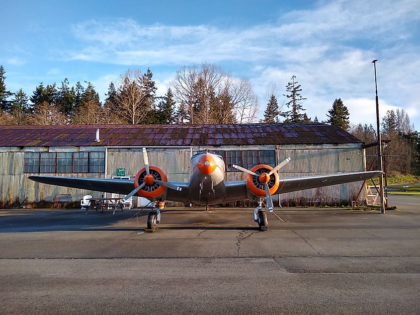 A Lockheed Electra Jr. at Port Townsend, Washington.