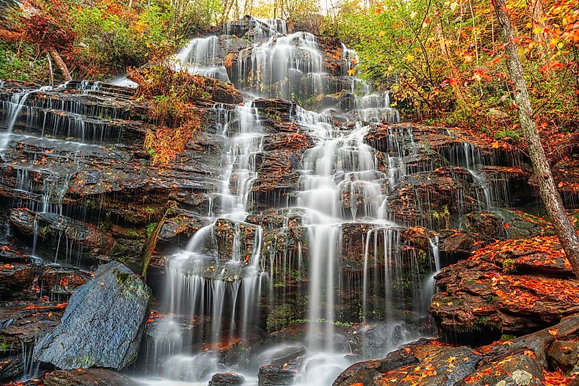 Issaqueena Falls in Walhalla, South Carolina.