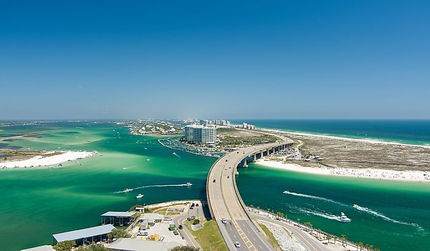 Aerial view of Orange Beach, Alabama