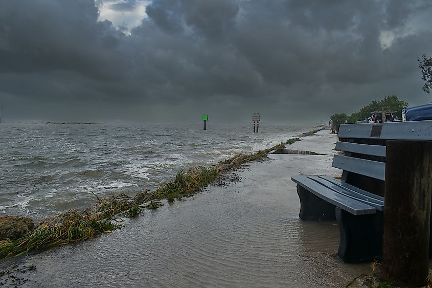 Hurricane Idalia caused huge swells and a storm surge that had water crashing up and over the North Jetty.