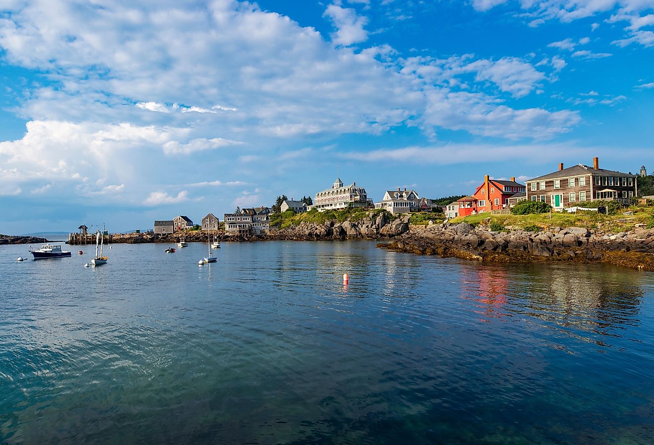 Late afternoon along the coastline of Monhegan Island, Maine.