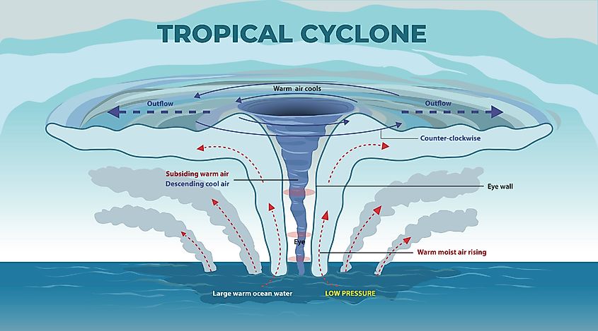 Structure of a hurricane.