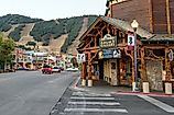 Businesses in downtown Jackson, Wyoming. Editorial credit: f11photo / Shutterstock.com