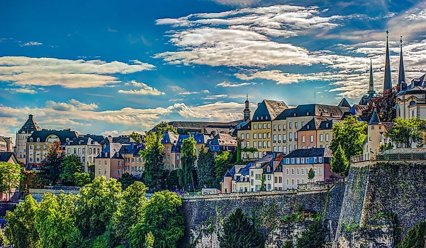 Panoramic aerial view of Luxembourg