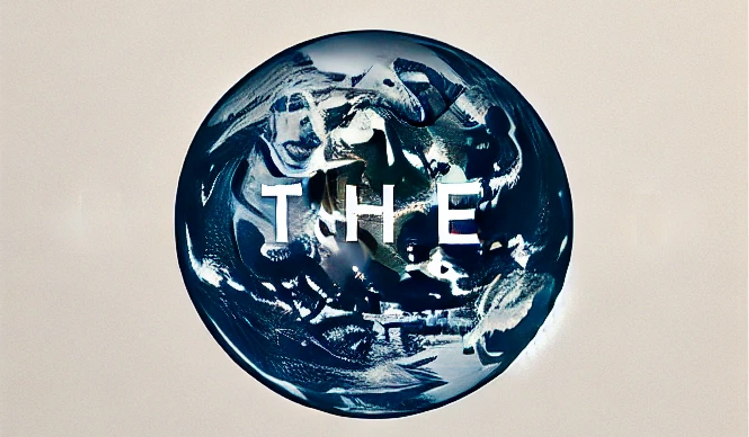 Artistic image of Earth with "THE" text inscribed at the center. Image credit Cory Price via Worldatlas.