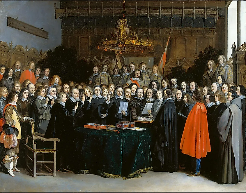 Signing of the Peace of Münster between Spain and the Dutch Republic