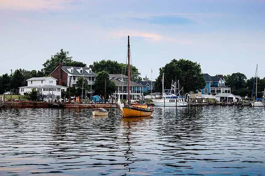 Vintage sailboat in Solomons, Maryland.